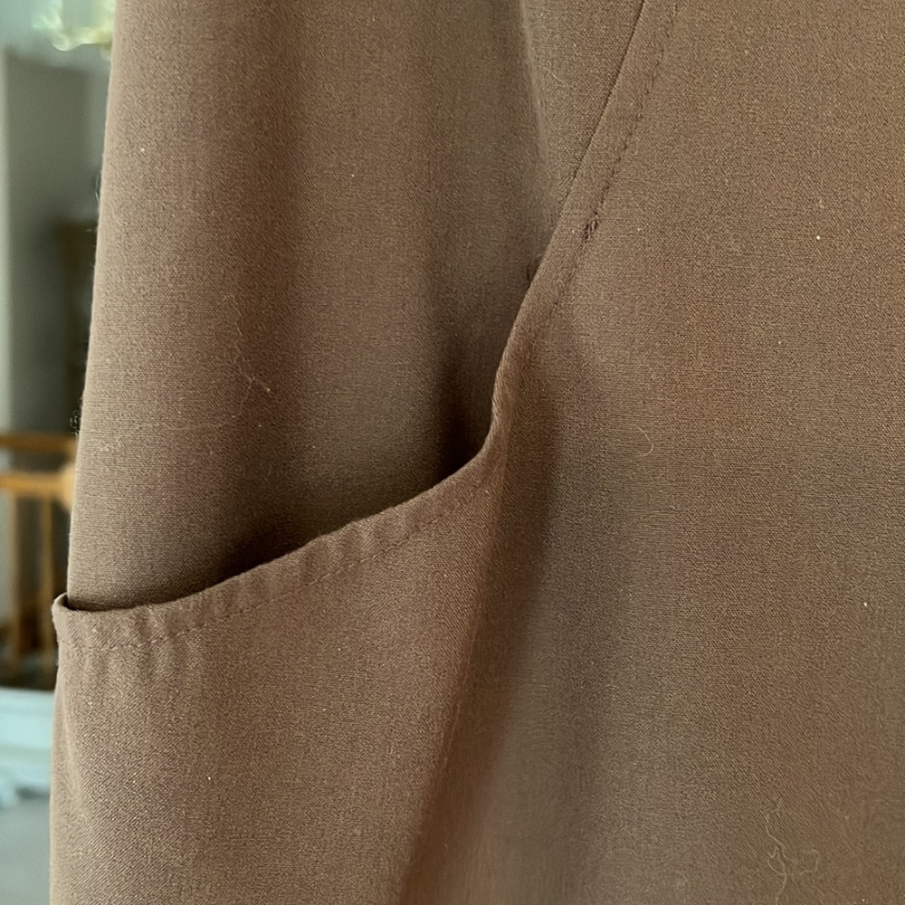 Talbots - Beautiful Brown Buttoned Dress - Size 12 Petite - Picture 5 of 16